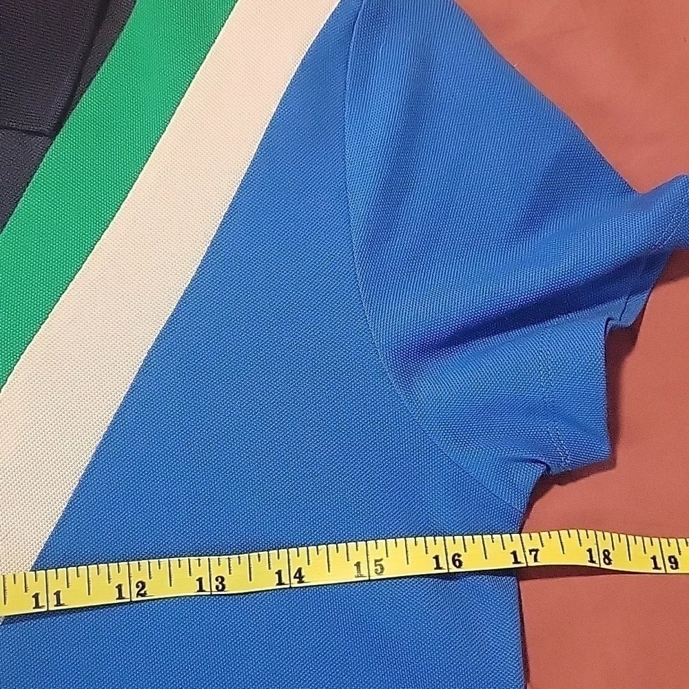 Tory Sport- Pique Chevron Polo Golf Dress Galleria Blue-Size XS